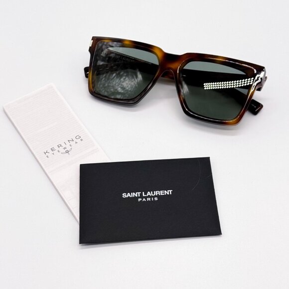 NEW SAINT LAURENT SL610 003 UNISEX HAVANA GREEN SAINT LAURENT SL 610 003 - Picture 12 of 13